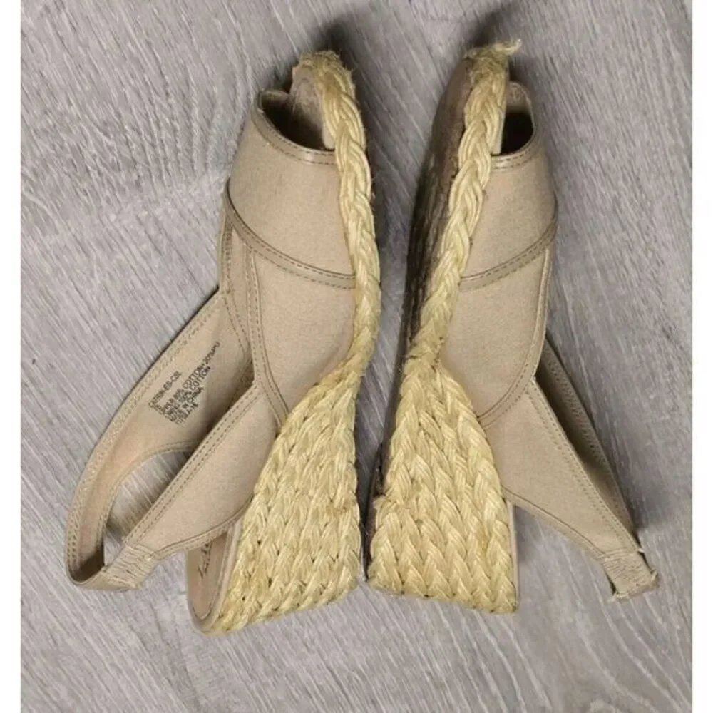 Lauren Ralph Lauren Catrin Women's Slingback Wedge Heel‎ Sandals Shoes Size 7B